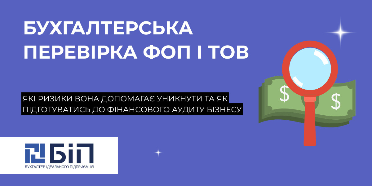 Бухгалтерська перевірка ФОП і ТОВ
