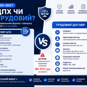 Чекліст «ЦПД vs трудовий договір»: як оформити співпрацю без штрафів