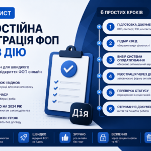 Чекліст онлайн-реєстрації ФОП через Дію: покроковий план відкриття бізнесу